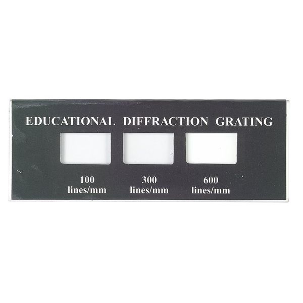 ナリカ 回折格子(グレーチング)セット 格子数100本/mm、300本/mm、600本/mm D20-1834 1個（直送品）