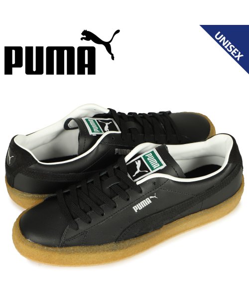 PUMA プーマ スウェード クレープ リュクス スニーカー メンズ レディース スエード SUEDE CREPE LUXE ブラック 黒 382666－02