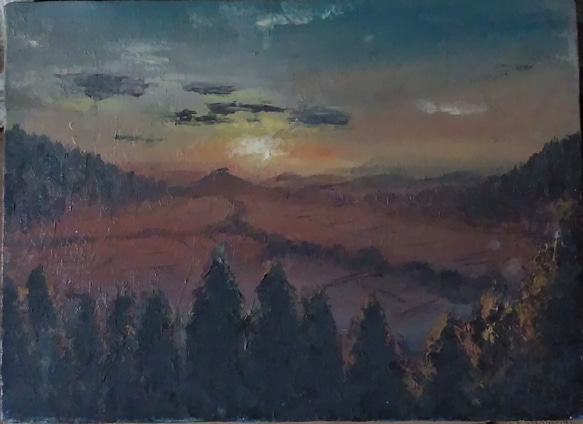 題　「夕山」