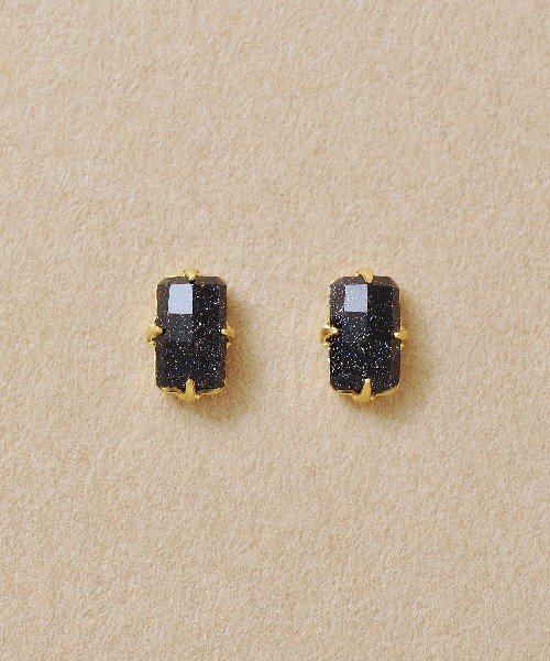 [ セカンドピアス] K18紫金石ピアス