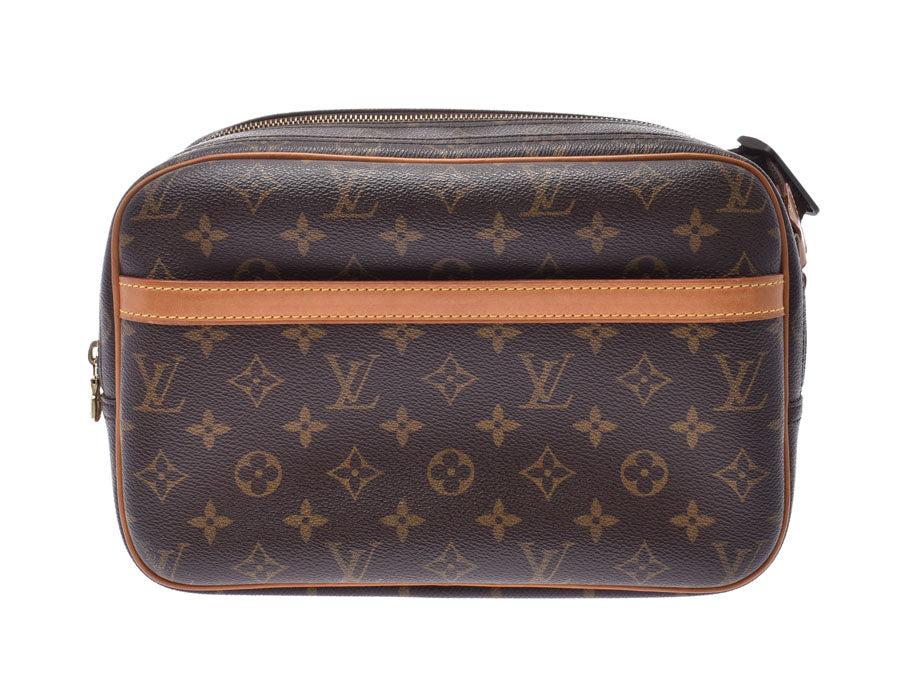 ルイヴィトン モノグラム リポーターS ブラウン M45254 メンズ レディース 本革 ショルダーバッグ Bランク LOUIS VUITTON 中古 