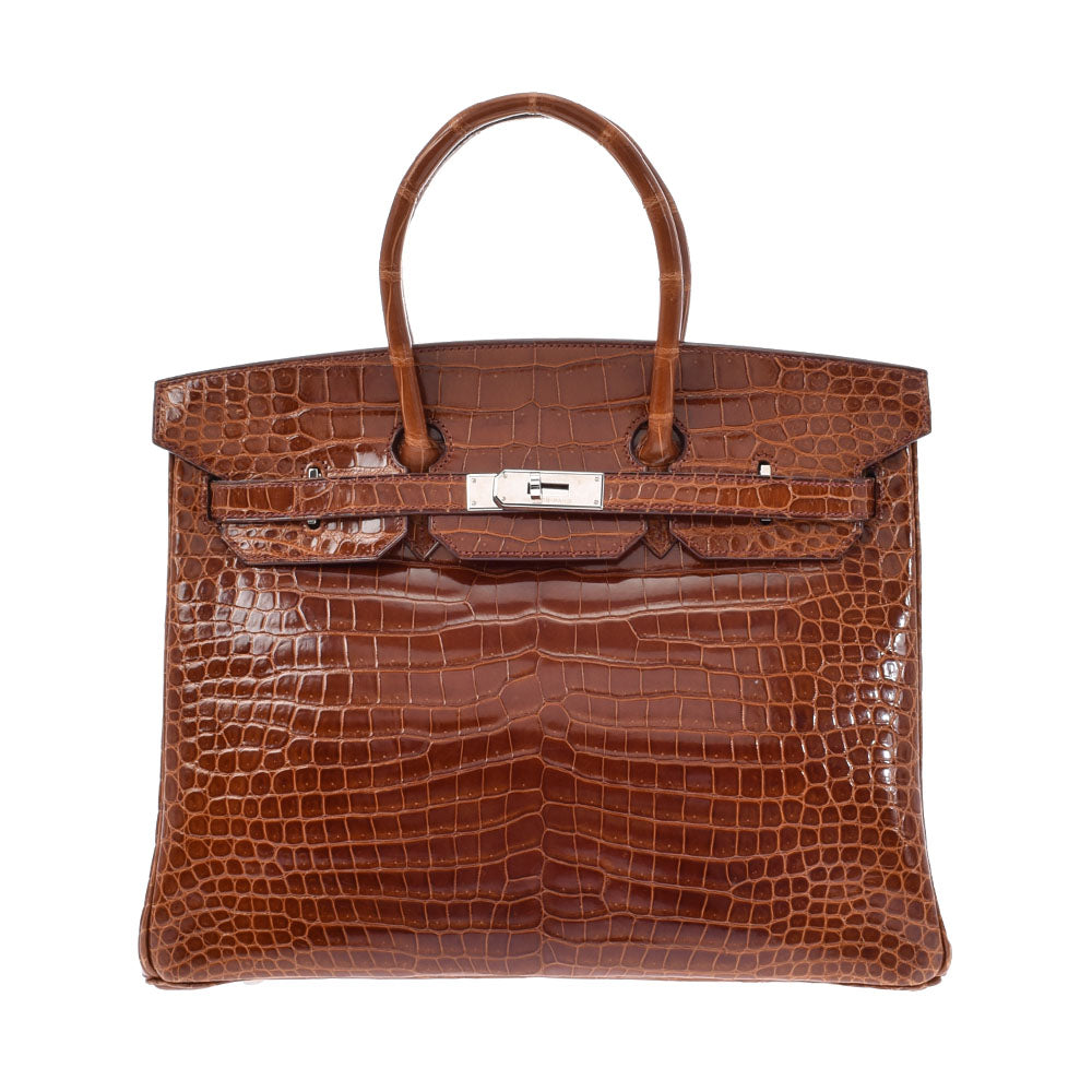 HERMES エルメス バーキン35 ミール パラジウム金具 □K刻印(2007年頃) ユニセックス ポロサス ハンドバッグ Aランク 中古 