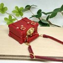 革細工  4センチトランク　miniature trunk.