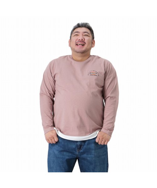 [大きいサイズ] Dickies ディッキーズ ワンポイントレイヤードロングスリーブTシャツ キングサイズ 2178－0530KG