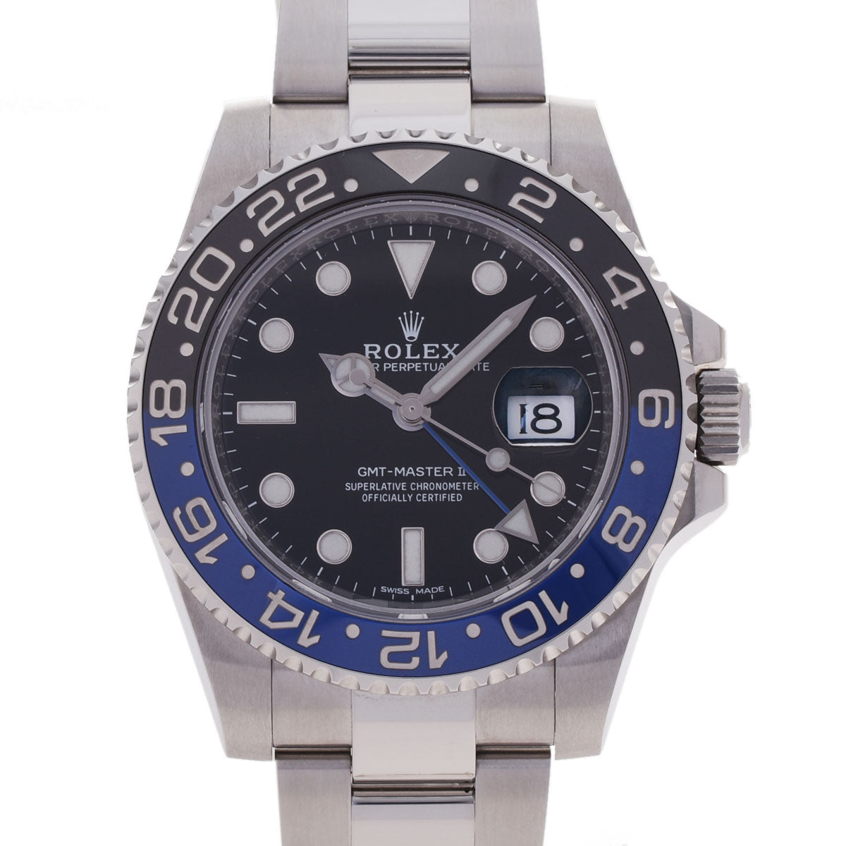 【現金特価】ROLEX ロレックス GMTマスター2 青/黒ベゼル 116710 メンズ SS 腕時計 自動巻き 黒文字盤 Aランク 中古 