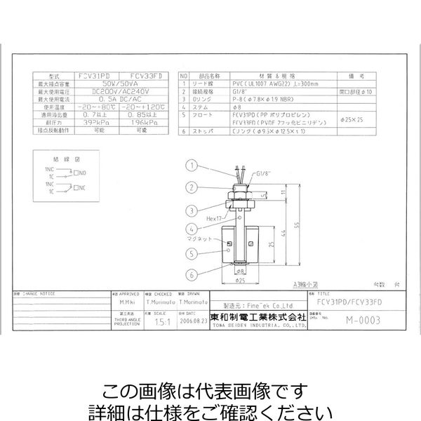 東和制電工業 ミニフロートスイッチ