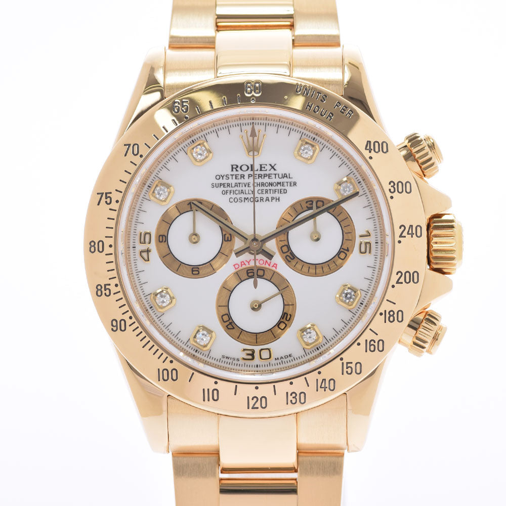 【現金特価】ROLEX ロレックス デイトナ 116528G メンズ YG 腕時計 自動巻き ホワイト文字盤 Aランク 中古 