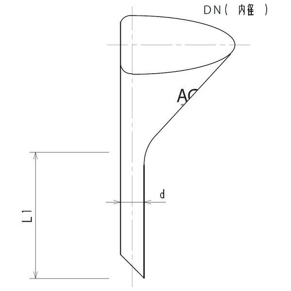 旭製作所 半月形粉末ロート φ90 3766-90 1個 61-0188-47（直送品）