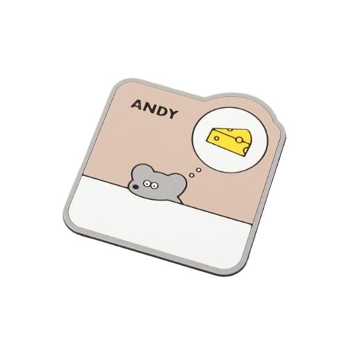 ねずみのANDY キッチン雑貨 ラバーコースター ベージュ アンディ ロータスウイング プレゼント キャラクター グッズ