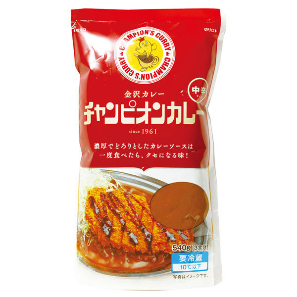 チャンピオンカレー [冷蔵] 中辛 540g×12個 4560339030117（直送品）