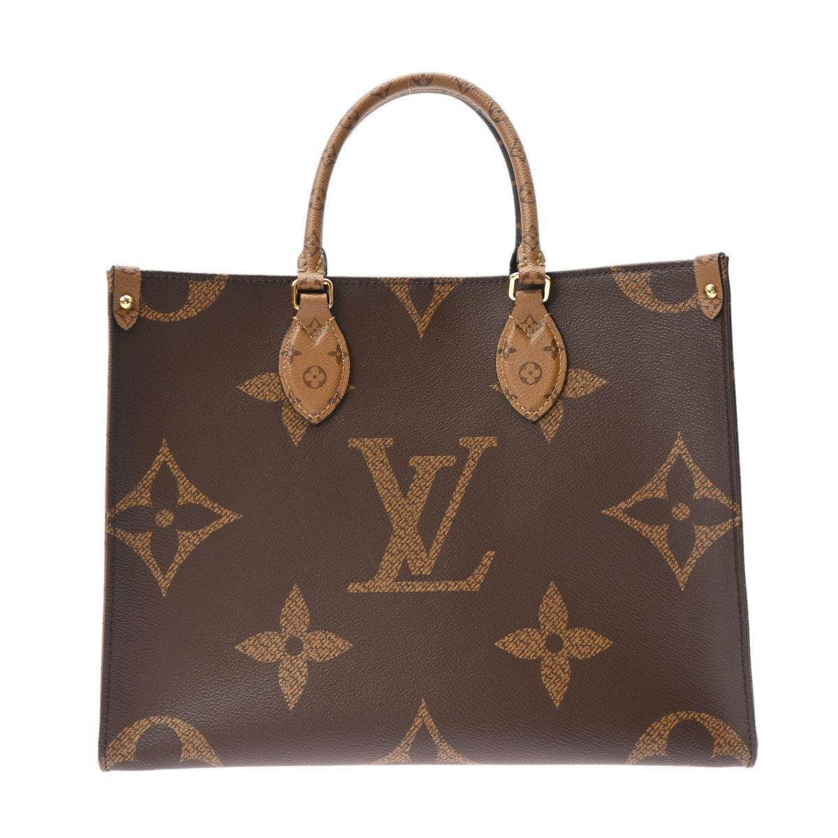 LOUIS VUITTON ルイヴィトン モノグラム リバースオンザゴーMM 2WAY ブラウン M45321 ユニセックス モノグラムキャンバス トートバッグ 新同 中古 