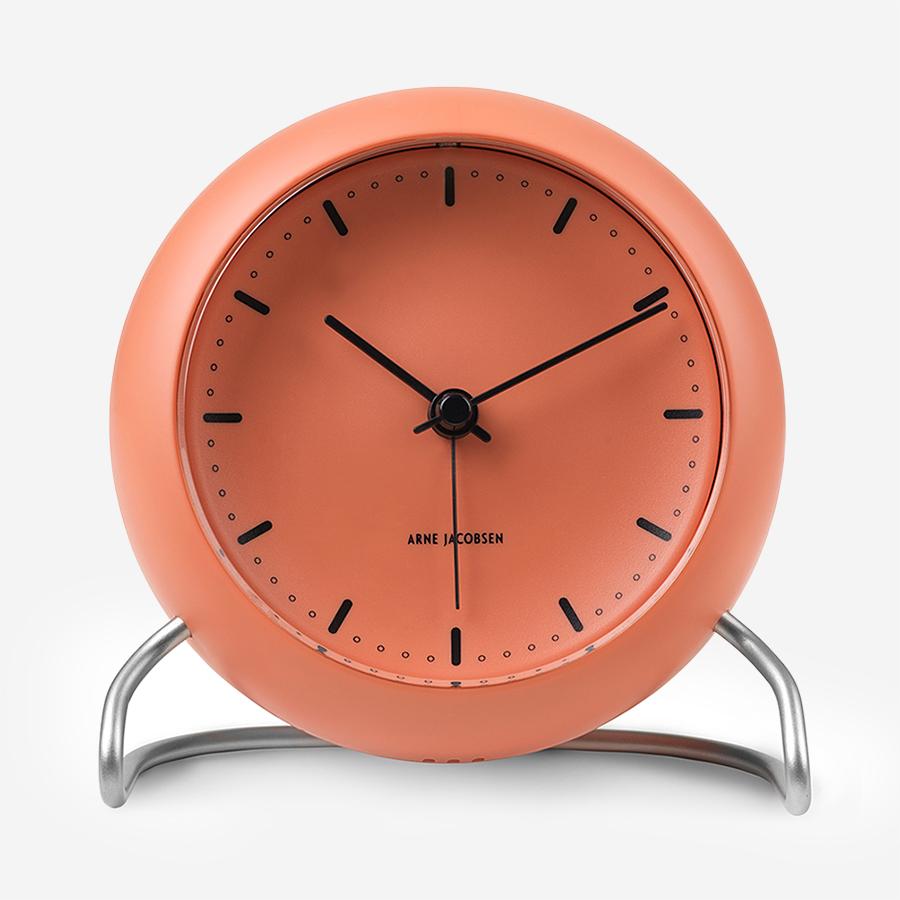 ARNE JACOBSEN CITYHALL テーブルクロック PALE ORANGE