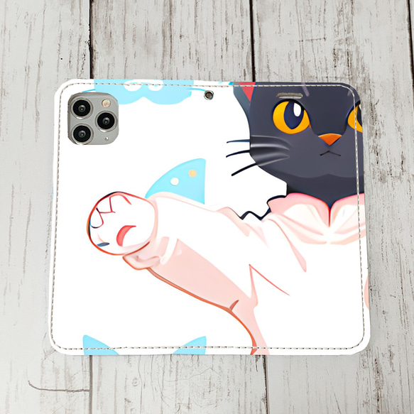 iphoneケース2-5-46 iphone 手帳 ねこ・猫・ネコ 箱2 かわいい アイフォン iface