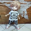 ピクトグラムTシャツとサルエルパンツセット☆ねんどろいどどーる服