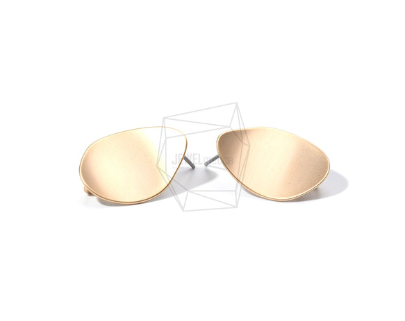 ERG-868-G【2個入り】ラウンドピアス  ,Rounded Triangle Post Earring