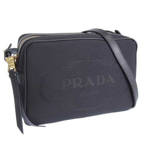 PRADA プラダ JACQUARD ロゴ ジャガード 斜めがけ ショルダー バッグ