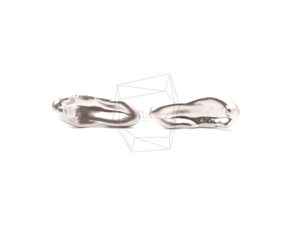 ERG-1054-MR【2個入り】オーバルピアス/Bumpy Oval Earrings/8mm X 24mm