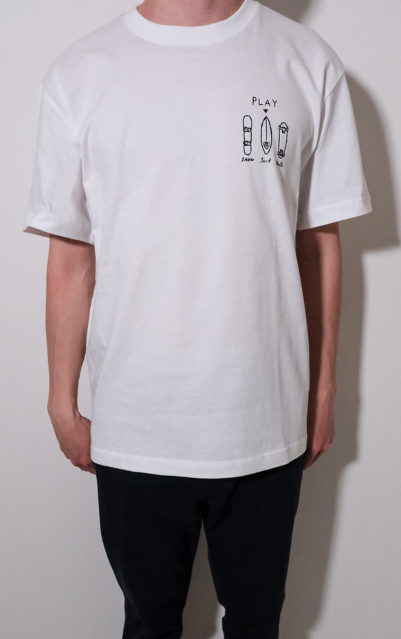 PLAY Logo(Surf) Short sleeve shirt (White)Tシャツ・半袖・ホワイト・白