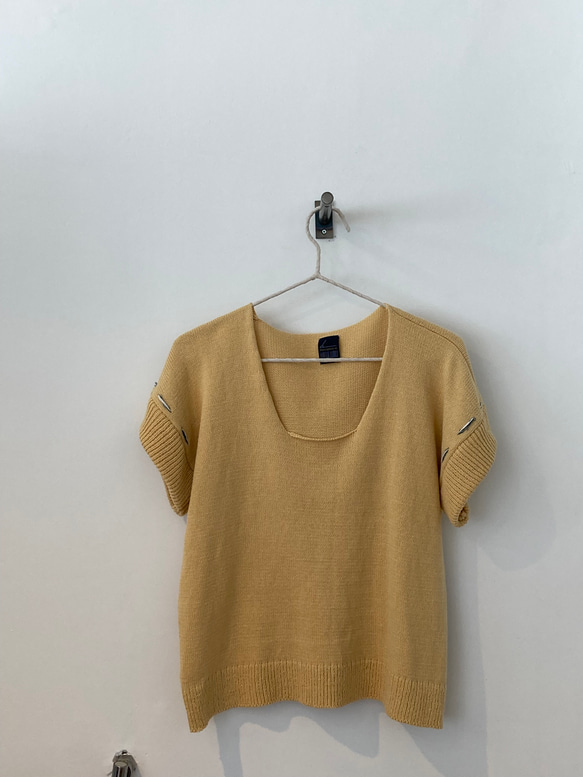 手横編機による Olivia Summer Cotton  sweater