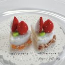 おままごと  ミニいちごショートケーキ2個セット  フェルト