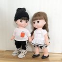 ポケットTシャツ＆サイドラインパンツ☆メルちゃんソランちゃんホルンくんアオくん服ハンドメイド