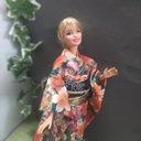 Barbies kimono&obi  003バービー振袖と帯セット