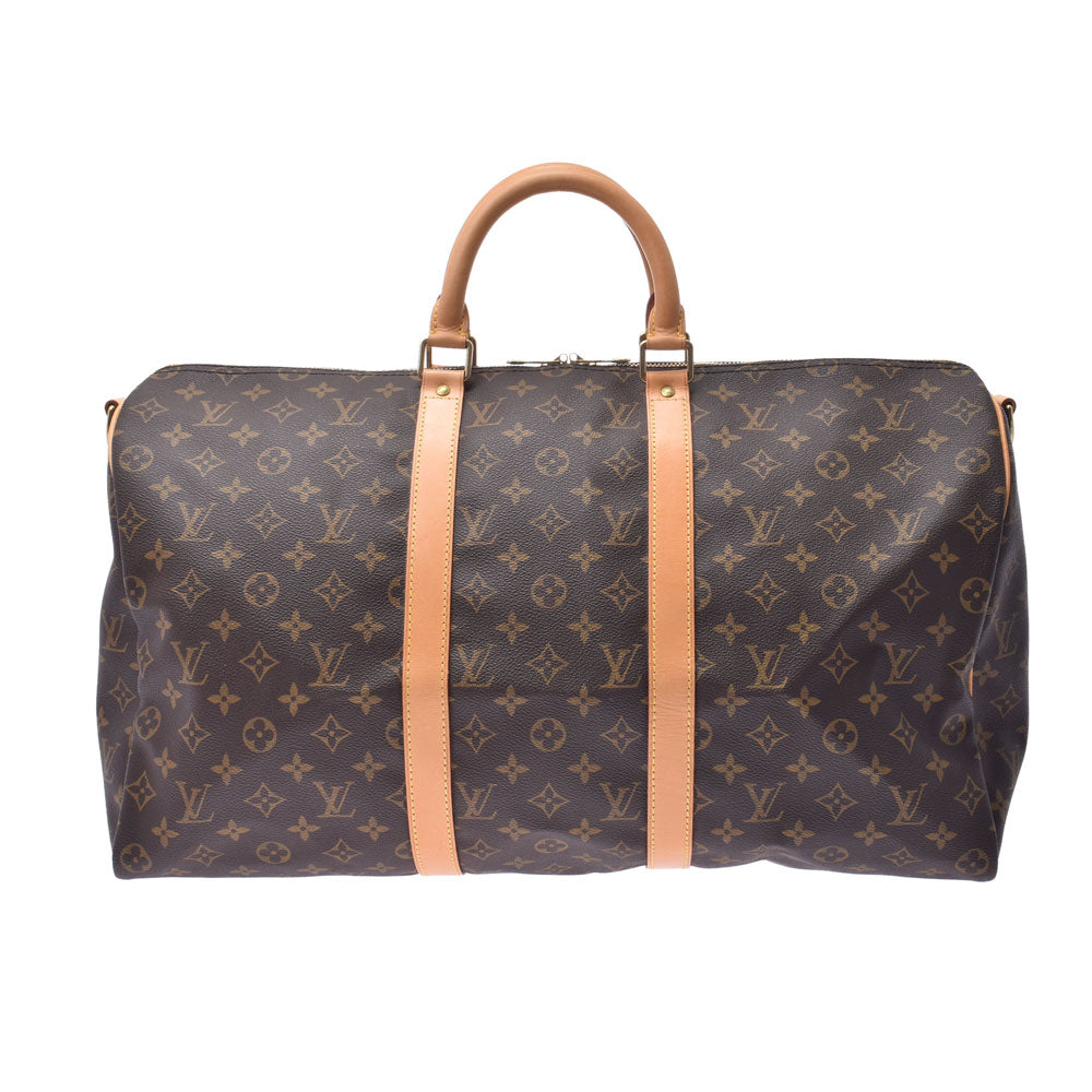 LOUIS VUITTON ルイヴィトンキーポルバンドリエール50  14145 ブラウン ユニセックス モノグラムキャンバス ボストンバッグ M41416   中古