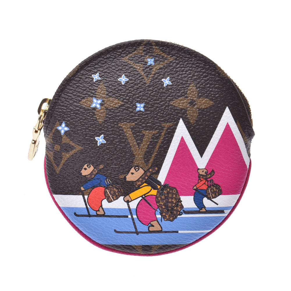 LOUIS VUITTON ルイヴィトンPMロン ホリデーシーズン限定  14145 ブラウン ユニセックス モノグラムキャンバス コインケース M63331  中古