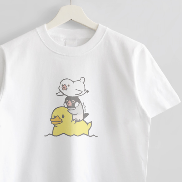 Tシャツ（あひるさんと一緒 / 文鳥）