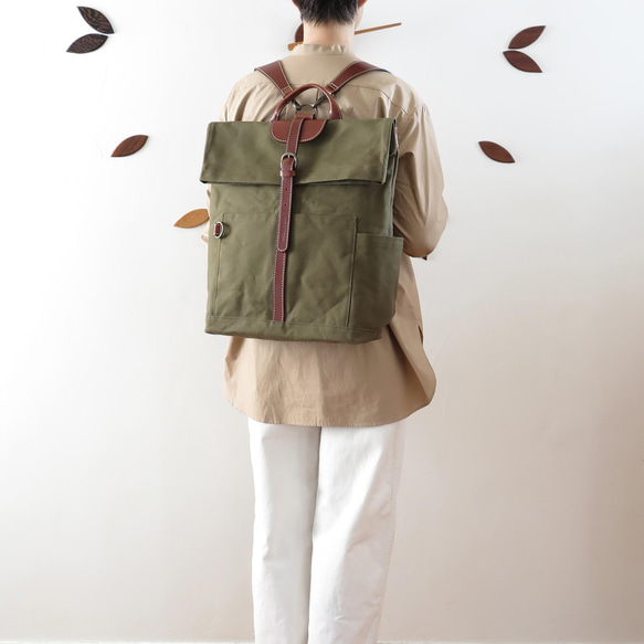 Paraffin canvas  back pack 「advantage」KHAKI