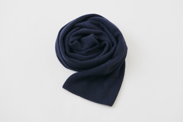 【送料無料】enrica cashmere&wool muffler / navy