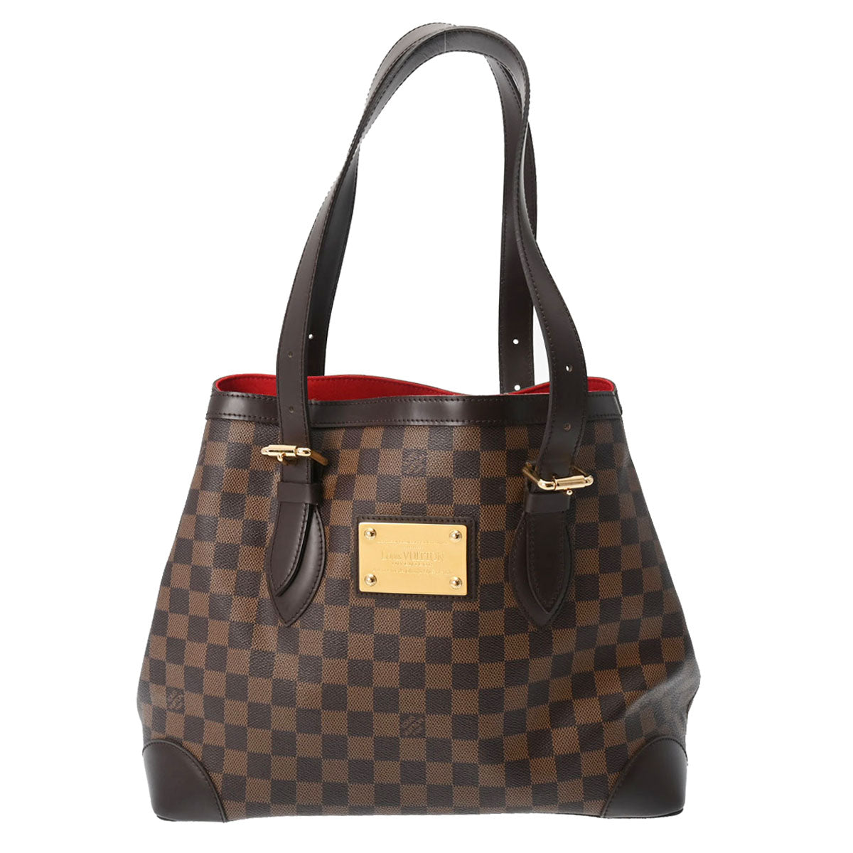 LOUIS VUITTON ルイヴィトン ダミエ ハムステッドMM ブラウン N51204 レディース ダミエキャンバス ハンドバッグ Aランク 中古 