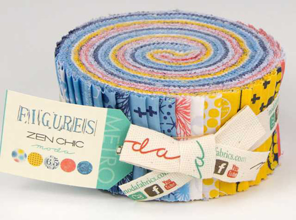 「Figures」moda Jelly Rolls (カットクロス40枚）Zen Chic