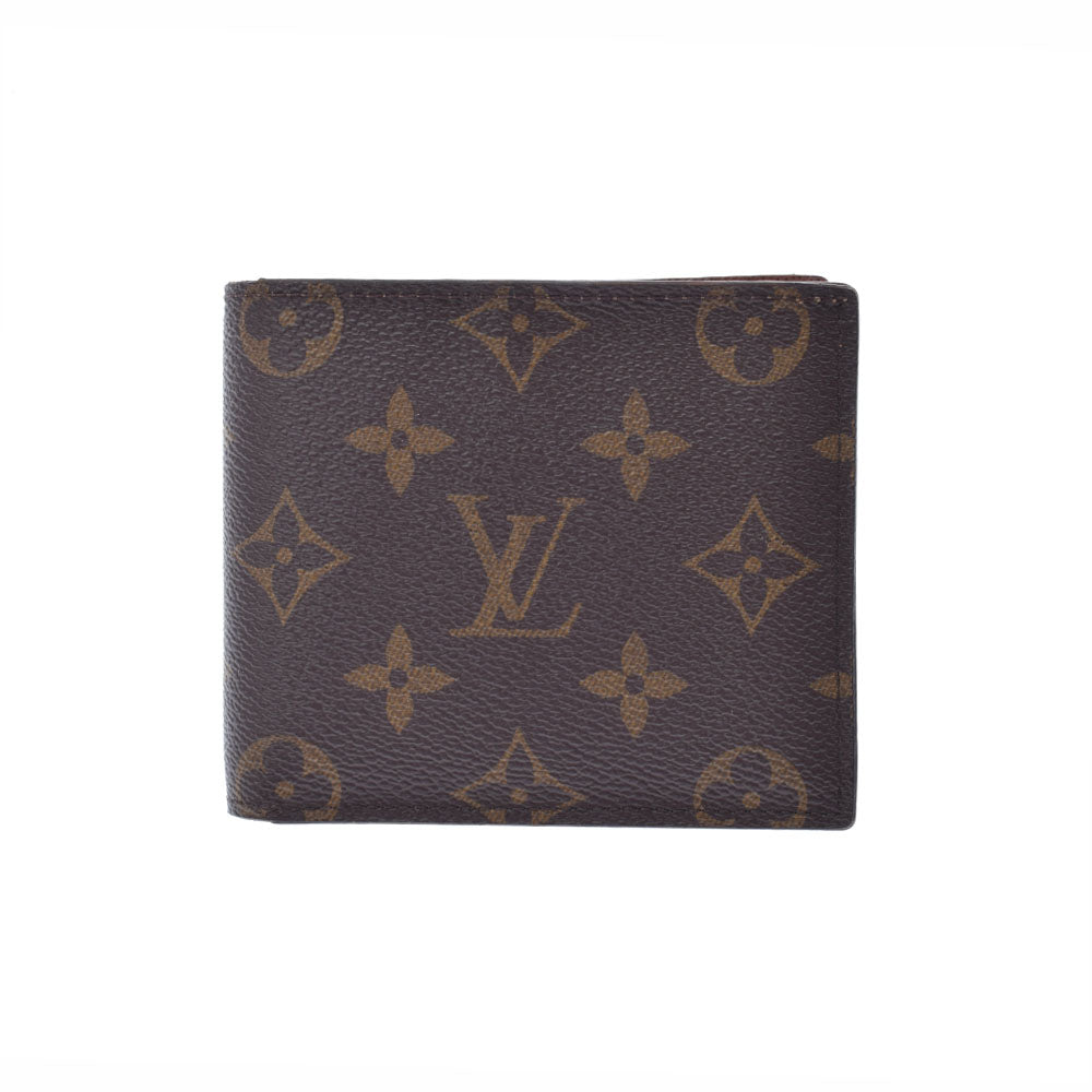 LOUIS VUITTON ルイヴィトン モノグラム ポルトフォイユ マルコ NM ブラウン M62288 メンズ モノグラムキャンバス 二つ折り財布 Bランク 中古 