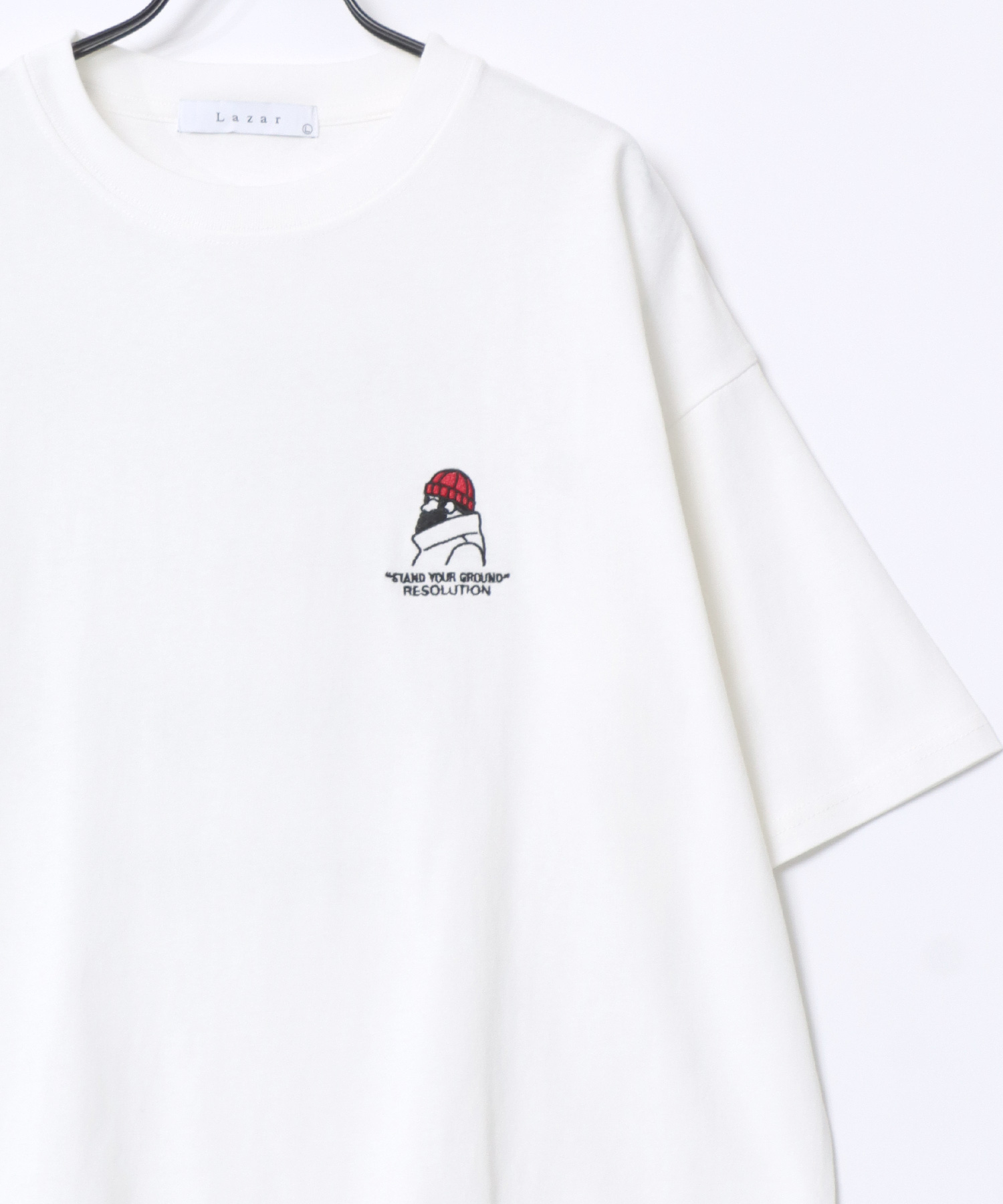 ラザル/【Lazar】別注 オーバーサイズ サングラス ヒゲオジ＆ガール ワンポイント 半袖Tシャ･･･