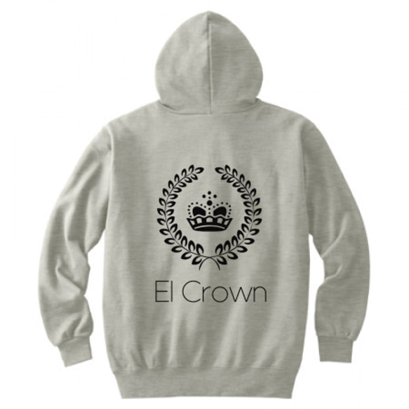 El Crown 【エンブレム風】Zipパーカー