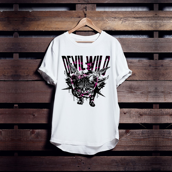 ねこTシャツ「DEVIL WILD CATS」