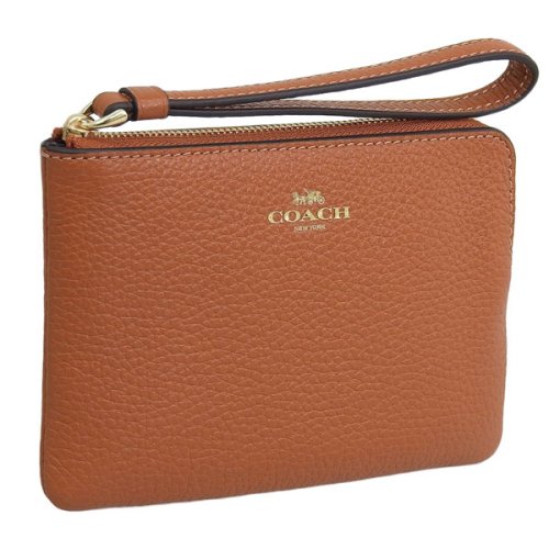 COACH コーチ CORNER ZIP WRISTLET コーナージップ リストレット ポーチ 小物入れ レザー