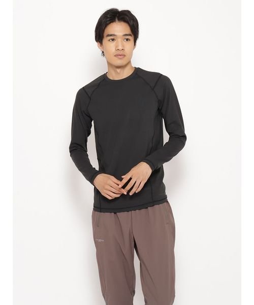 for RUN ウォームベアpr 裏微起毛クルーネック MENS