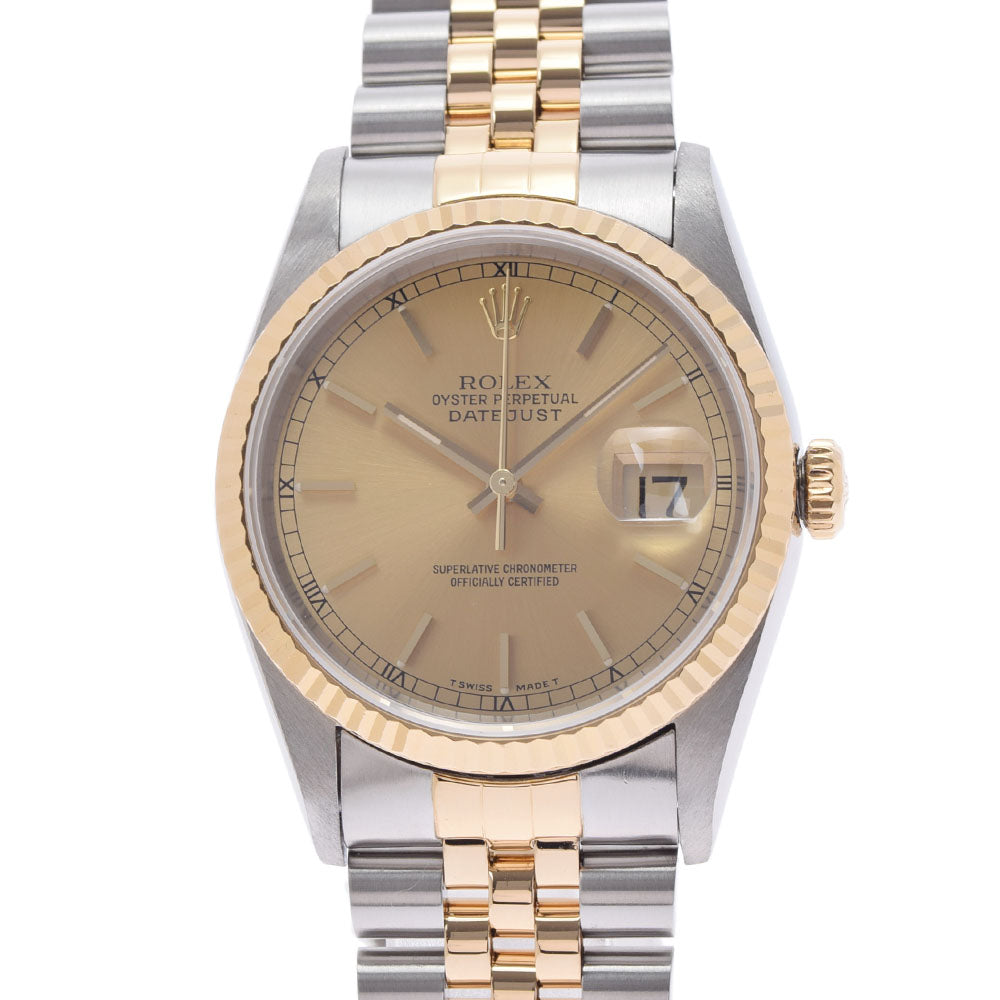 ROLEX ロレックス デイトジャスト 16233 メンズ YG/SS 腕時計 自動巻き シャンパン文字盤 Aランク 中古 