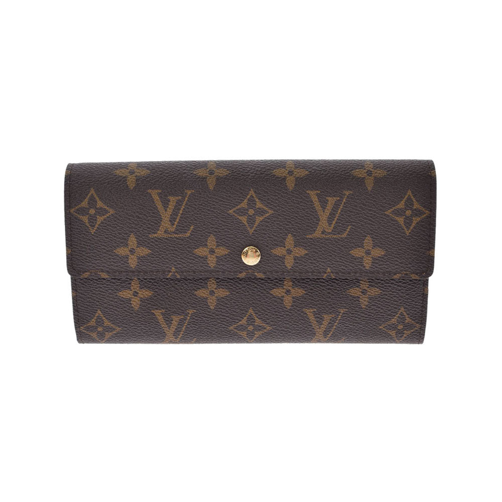 LOUIS VUITTON ルイヴィトン モノグラム ポルトフォイユサラ 旧型 ブラウン M61734 ユニセックス モノグラムキャンバス 長財布 Aランク 中古 