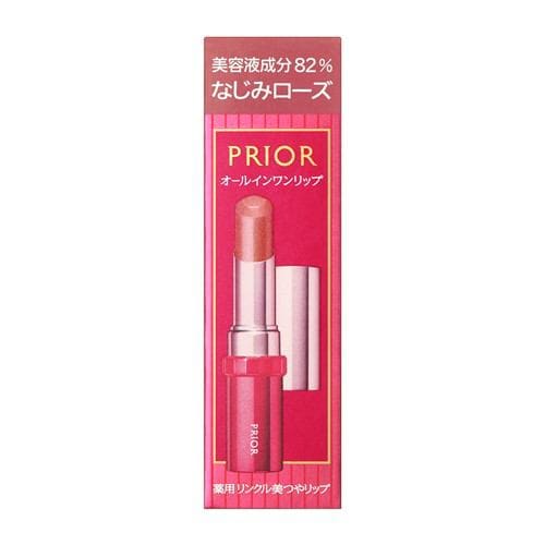 資生堂（SHISEIDO）プリオール スキンケア 薬用 リンクル美つやリップ (なじみローズ) (3.5g) 【医薬部外品】