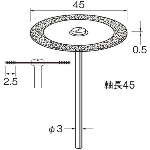 日本精密機械工作 電着ダイヤディスク D9652 1本（直送品）