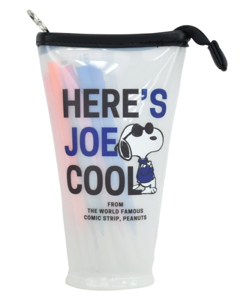 スヌーピー CUP POUCH JOE COOL カップポーチ ジョークール ホワイト PVC レディース メンズ キッズ ユニセックス 自立