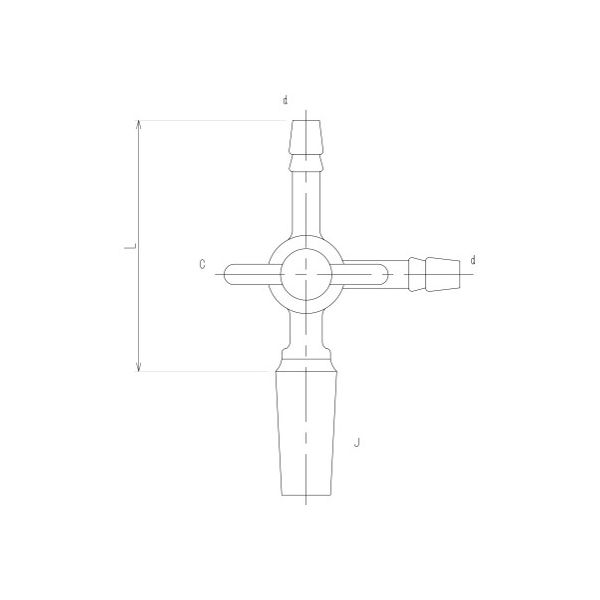 旭製作所 摺付三方コックI型 オス PTFEコック 2452ー1L 2452-1L 1個 62-2093-31（直送品）