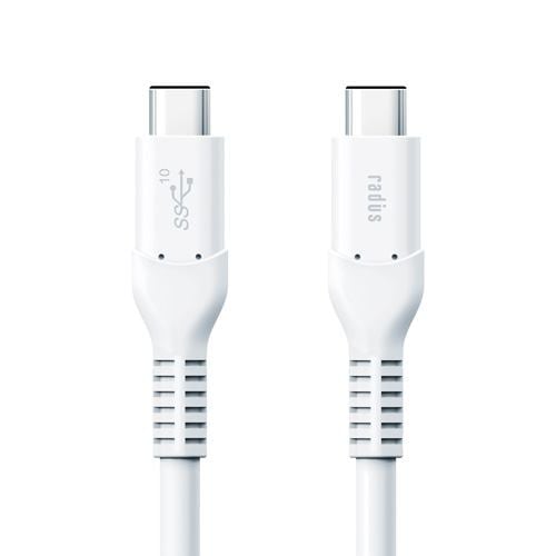 ラディウス RK-CCC10WUSB3.1(GEN2) Support Type C to Type C Cable White約1.0m ホワイト