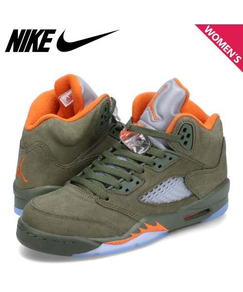 NIKE AIR JORDAN 5 RETRO GS ナイキ エアジョーダン5 レトロ スニーカー レディース オリーブ 440888－308