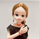 リカちゃん　アクセサリー　ビーズ　4点セット　ピアス　ネックレス　バングル　赤　小物