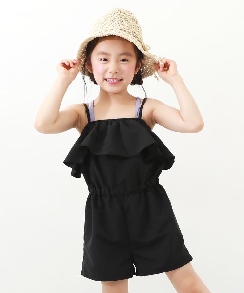 サロペット付き 3Pセパレート水着 子供服 キッズ 女の子 水着 プールグッズ セパレート水着