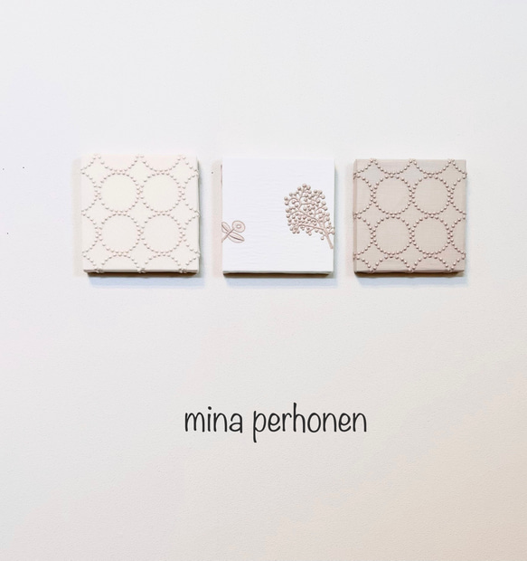 mina perhonen  ミナペルホネン  ファブリックパネル 3点セット ハンドメイド